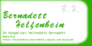 bernadett helfenbein business card